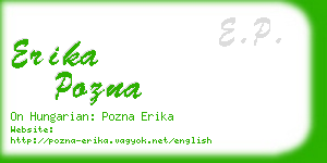 erika pozna business card